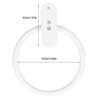 HEEPDD Towel Rings, White Aluminum Alloy for Home Hotel Bathroom Towel Ring