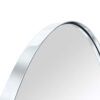 EGHOME Chrome Oval Recessed Bathroom Medicine Cabinet with Mirror Stainless Steel Metal Framed Oblong Pill Shaped Bathroom Cabinet with Mirror 16