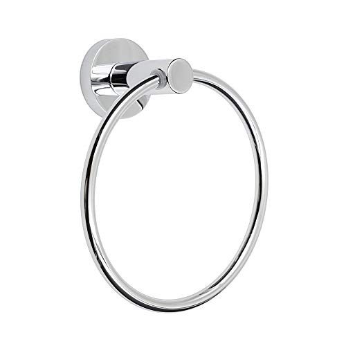 Yizhet Stainless Steel Bath Towel Holder Hand Towel Ring Hanging Towel Hanger Bathroom Accessories Contemporary Hotel Square Style Wall Mount (Cl