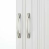 Teamson Home Wooden Bathroom Mirrored Wall Medicine Cabinet Storage with Mirror & Adjustable Shelves White EHF-F0008