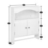 WALNUT Bathroom Wall Cabinet White Bathroom Cabinet Cabinet 53x15.5x62cm Shelving Cabinet