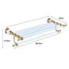 HIGOH Towel Racks,Bathroom Towel Rack Wall Mounted Towel Holder,Bathroom Accessories Brass Jade Towel Holder,Towel Bar,Bathroom Shelf Towel Rack,
