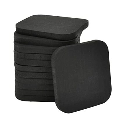 12Pcs Treadmill Shock Absorbing Mat,Home Anti-Vibrasion Sound Insulation Thickened Floor Pad for Treadmill (Black)