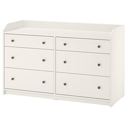 Ikea HAUGA chest of 6 drawers, 138x84 cm, white