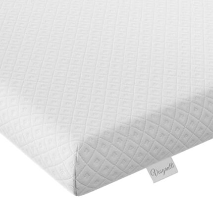 Vesgantti 4 Inch Memory Foam Mattress Topper Double, Gel & Bamboo Charcoal Infused Bed Topper for Cooling Sleep & Pressure Relieving, with Washab
