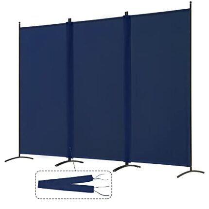 Spurgehom Room Divider,3 Panel Folding Partition Privacy Screens, Freestanding Fabric Room Panel, Portable Folding Room Divider Wall for Office,