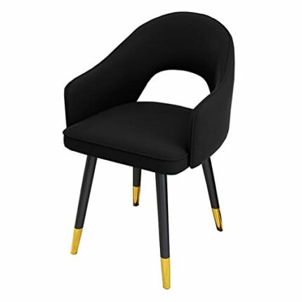 dining chair Kitchen Dining Room Furniture Chairs Leather Dining Chairs Living Room Armchair with Black Metal Legs And Backrest For Living Room B