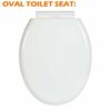 ZENO Toilet Seat Soft Close | Simple Bottom Fixing | Heavy Duty UF Material Anti-Bacterial Toilet Seats White with Adjustable Plastic Fixings | O