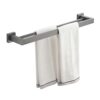 Towel Holder Wall Mounted Double Towel Rail No Drill Towel Shelf Self Adhesive Anti-rust Space Aluminum For Kitchen Toilet,grey,60cm