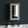 Bath Vida Priano Bathroom Cabinet Single Mirrored Door Wall Mounted, White