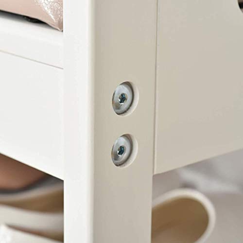 DINGZZ 2 Tier Shoes Bench Storage Shoe Rack Storage Stool Organizer Holder Seating Bench, Ideal for Entryway Hallway Bathroom Living Room Corrido