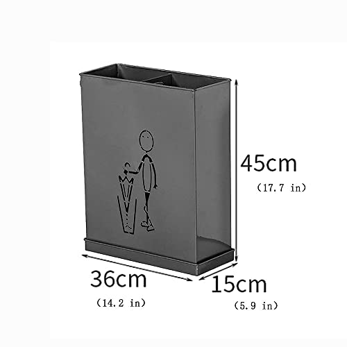 FBITE Umbrella Stands,Umbrella Holder Metal Umbrella Stand with Removable Drip Tray 2 Compartment Design Large Umbrella Standing Rack/Black/36 *