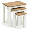 Julian Bowen Coxmoor Nest of Tables, Oak,Height: 48, Width: 50, Depth: 35cm