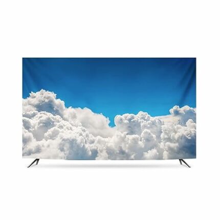 Qvo Proof TV Screen Protector For LCD LED Cloud Oil Painting TV Dust Cover Universal Cover For Wall Mounted/curved/flat Panel Displays Indoor Bed
