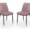 Julian Bowen Set Of 2 Delaunay Dining Chairs, Blue, Height: 83, Width: 50, Depth: 59cm