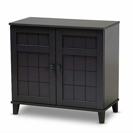 maozi Wooden Shoe Cabinet Household Goods Home Entry Shoe Cabinet Foyer Corridor Shoe Storage 2 Door Shoe Cabinet (Color : Argento, Size : Light