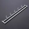 N/A Bathroom Towel Racks Foldable Alumimum Chrome Towel Holder Wall Mounted Towel Shelf with Hooks