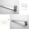 HIGOH Towel Racks,Towel Holder Towel Rail for Bathroom, Bathroom Towel Bar Towel Holder, Stainless Steel Hand Towel Holder, Wall Mounted Towel Ha