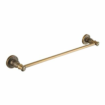 Retro Towel Holder Wall Mounted Vintage Metal Towel RackCarved Base Design Hanging Bathrobe Holder Hanger Bathroom Kitchen Accessories