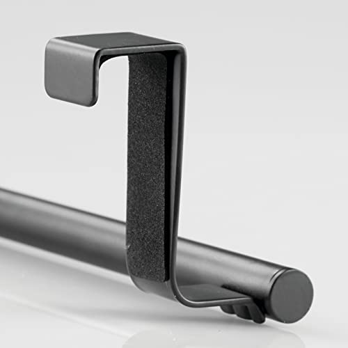 mDesign Kitchen Towel Holder for Kitchen Cabinets - Length: 23 cm - Tea Towel Holder - Kitchen Towel Rail - Matte Black