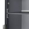 Two Door Toilet Cabinet Against The Wall Bathroom Cabinet Gray Storage Cabinet 27.56x7.85x65.08"