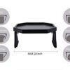 Wooden Sofa Couch Armrest Clip-On Table, Recliner Armrest Organizer Tray for Coffee/Snacks/Electronics (Black)
