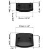 QWORK® 36 Pcs Plastic Bed Slat Caps, Side and Center Bed Slats Holders Replacement for Single, Double and King Size Beds (55mm x 9mm Inside)