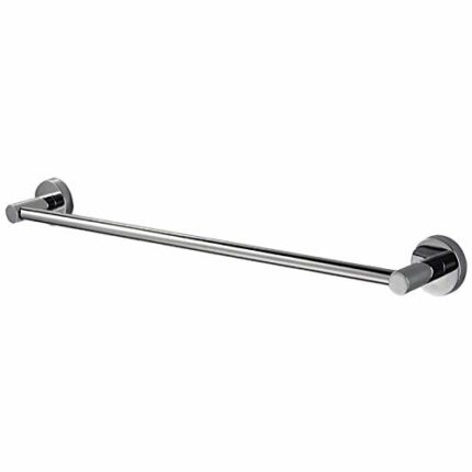 Towel Rack Wall Mounted Single Bar Stainless Steel Bathroom Towel Rail Electroplated Surface Rustproof Towel Shelf Shower Storage Rack Drilling I