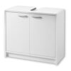 Stella Trading Smash Vanity Unit in matt White – Simple Base Bathroom Cabinet with Plenty of Storage Space, 63 x 55 x 29 cm