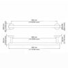 Towel Bar, Bathroom Towel Bar Rail, Wall Mounted Towel Holder Towel Hanger, Stainless Steel Towel Rack for Bathroom Toilet Kitchen Laundry, 45cm