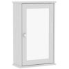 Bath Vida Bathroom Cabinet Single Mirrored Door Wall Mounted, White
