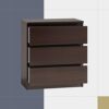 WHATSIZE ENTERPRISE – Moderna – Small Chest of Drawers – Contemporary 2 Drawer Wood Bedside Table & Night Stand - Office, Lounge & Bedroom Furnit