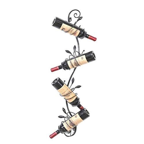 CZDYUF European Creative Bar Counter Wine Rack, Wall Wine Rack Wall Hanging Wine Rack, Black