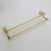 -Shelf,Towel Rack Towel Rail, Bathroom Accessories Oval Double-Bar Towel Rail, Bathroom Hardware Accessories,Surface Towel Rack Copper Gold