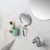 mingqian Bathroom Fogless Mirror Shower Shaving Mirror with Suction Cup Wall Mount with Razor Hook
