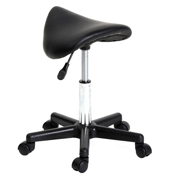 WALNUT Bar Stool Saddle Stool Plastic Flat Feet Rotation Bar Stool Black Spa Tattoo Massage Salon Furniture