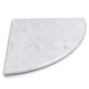 GEOONA Marble Wall-Mounted Corner Shelf,Bathroom Corner Shower Shelf，White Marble Corner Shelf Polished 9"X9"，Round Edge(Carrara White) (Carrara