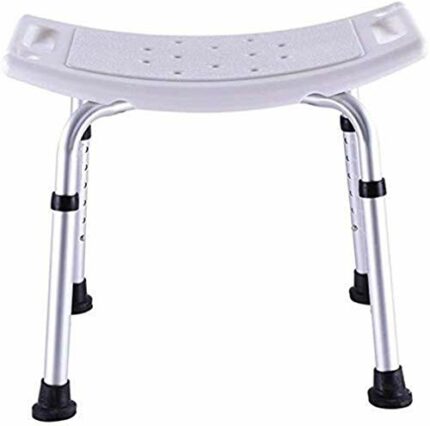 Bath Stools,Bathroom Chair - Lightweight Aluminum - Portable - Adjustable Height - People with Reduced Mobility Weight 150 Kg