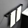 HIGOH Towel Racks, Towel Rail for Bathroom,Aluminum Towel Bar,Towel Holder,Bathroom No Drill Towel Hanger,Wall Mounted Coat Rail Kitchen Fabric H