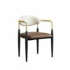 maozi Dining Chairs Armrest Backrest Adults Chair Ergonomic Soft Kitchen Furniture Decoration Chair (Color : Argento, Size : Light Grey)