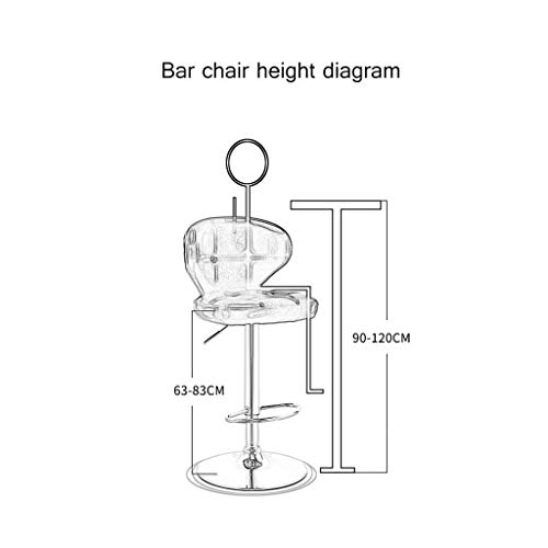 DINGZZ Solid Wood Bar Chair Household High Stool Reception Chair Simplicity Bar Nordic Barstool Backrest Stool Coffee Chair (Color : D)
