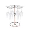 6 Hook Wine Glass Rack Holder, Retro Style Tabletop Wine Glass Display Holder Hanging Shelf Organizer Kitchen Cutlery Storage Rack for Home Bar R