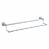 Towel Rack Wall Mounted Towel Rail Aluminum Double Towel Bar Multi Function Rustproof Bathroom Kitchen Accessories Drilling Installation 60cm