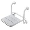 Bath Stools,Shower Stool Folding Non-Slip Shower Seat Folding Seat Bath Aid Wall Mounted Safety Seat Shower Aid Bath Stool Old Man Bathroom Chair