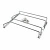 Abcsea 27 cm Wine Glass Holder Rack, Chrome Wine Glass Holders Hanging Under Shelf, 1 Piece (2 Rows)