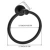 Black Towel Ring，Hand Towel Holder for Bathroom Wall Mounted，Bathroom Towel Holder,Bathroom Towel-Racks,Bathroom Hardware Simple Round Towel Hang