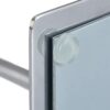 Relaxdays standing towel stand with two rails, no-drill towel rack, table top, jewellery organiser, small, silver
