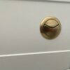 Gold Toilet Flush Button Replacement for Cable Operated Concealed Cistern WC, Flush Fitting Mounting, Brushed Gold Colour