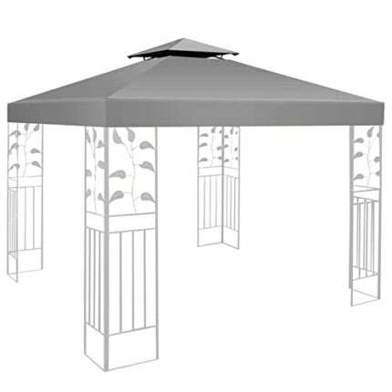 Gazebo canopy replacement covers 3x4M,Outdoor gazebo Waterproof Canopy,with 2 Tier Roof,Patio Replacement Tent Top Canopy,Outdoor Garden Patio Pa