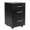 MMT Furniture Designs Ltd Under Desk 3 Drawer Pedestal, Wood, White